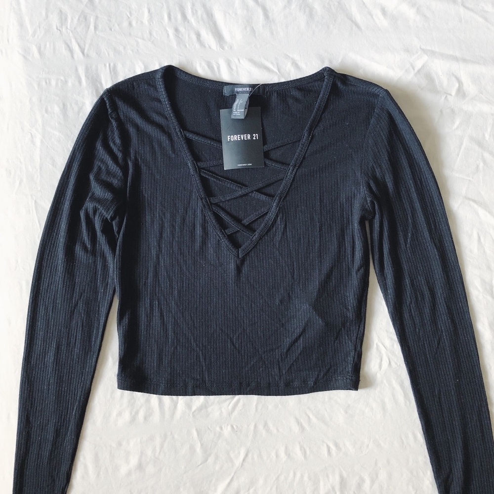 Forever 21 Crisscross Crop Top